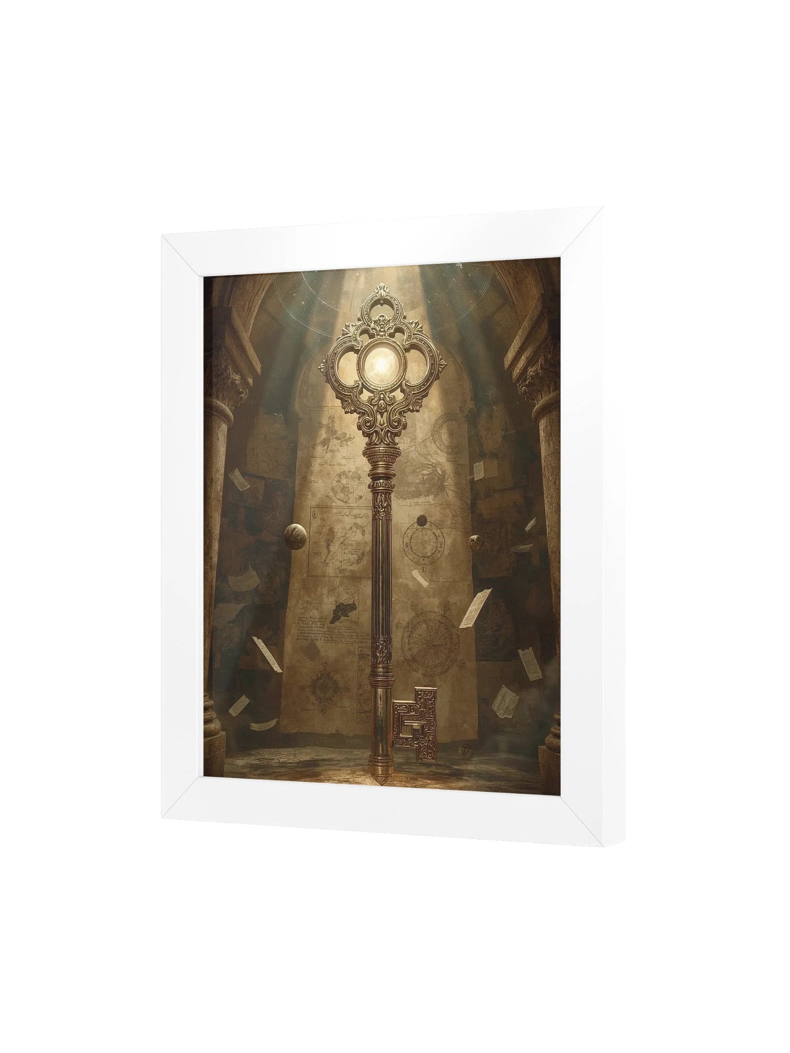 The Gatekeeper’s Key – Eternal Archive | Framed Vertical Poster (White Frame) product image (15)