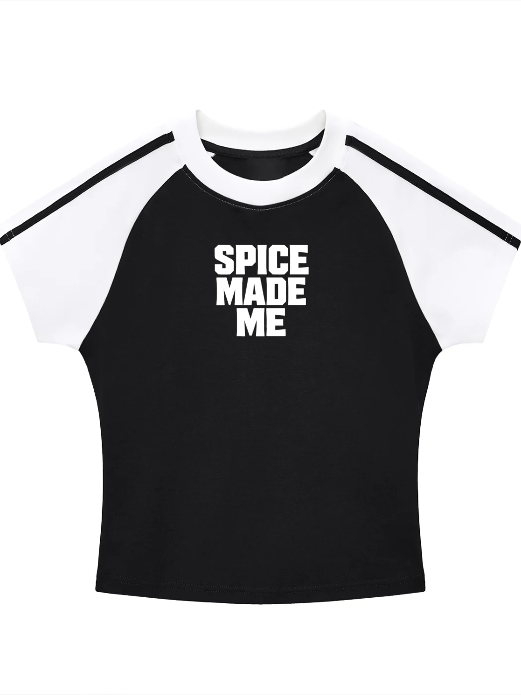 SMM Contrast Stripes Bodycon Raglan Sleeve T-Shirt product image (2)