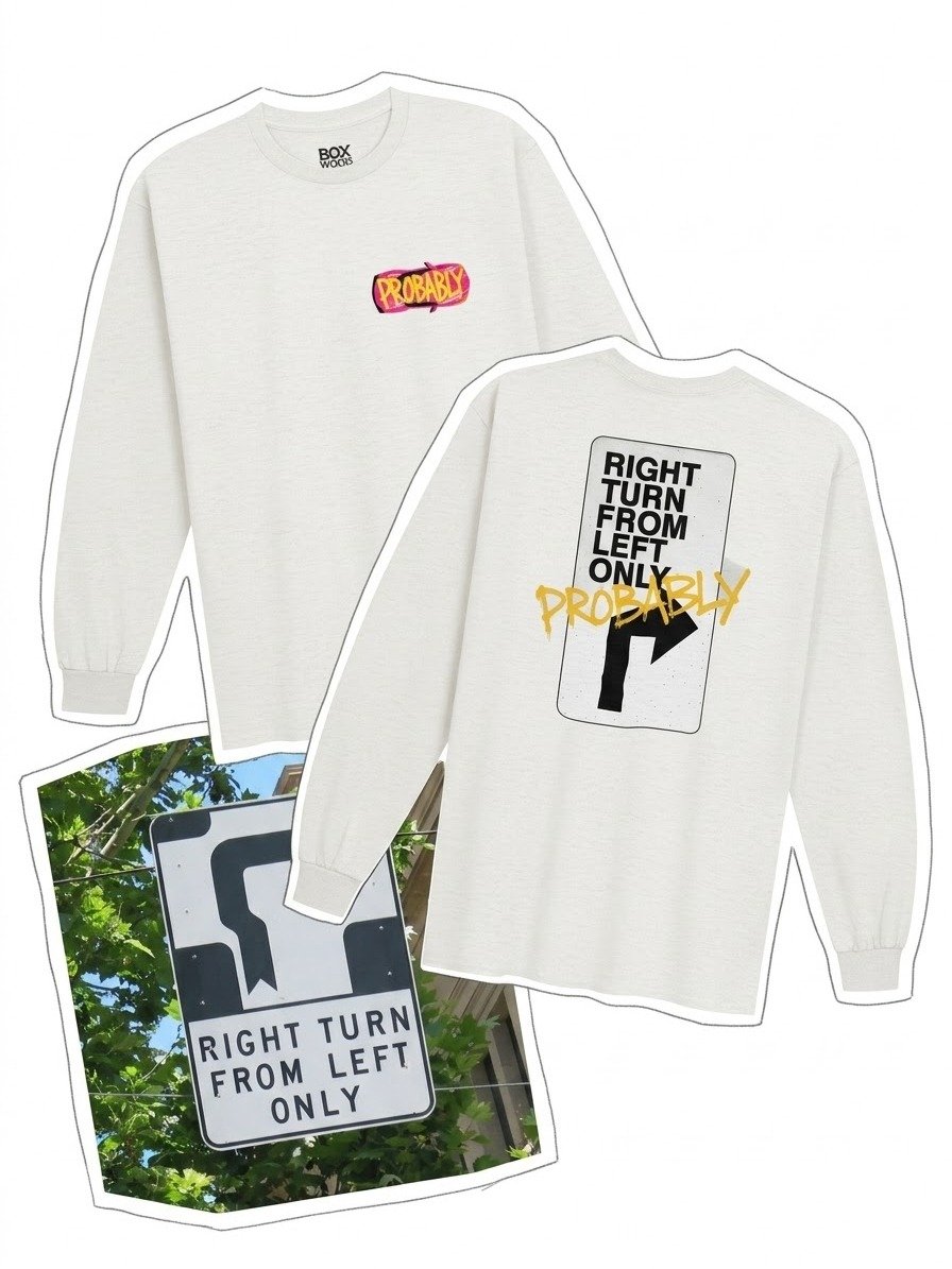 PROBABLY — Hook Turn | Graphic Long Sleeve Shirt | Melbourne Streetwear product image (1)