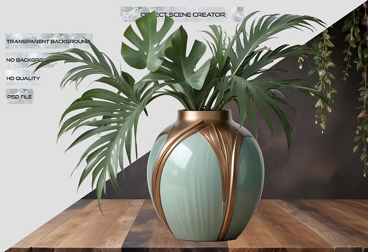 Art Deco Vase – Gatsby Grace PNG product image (2)