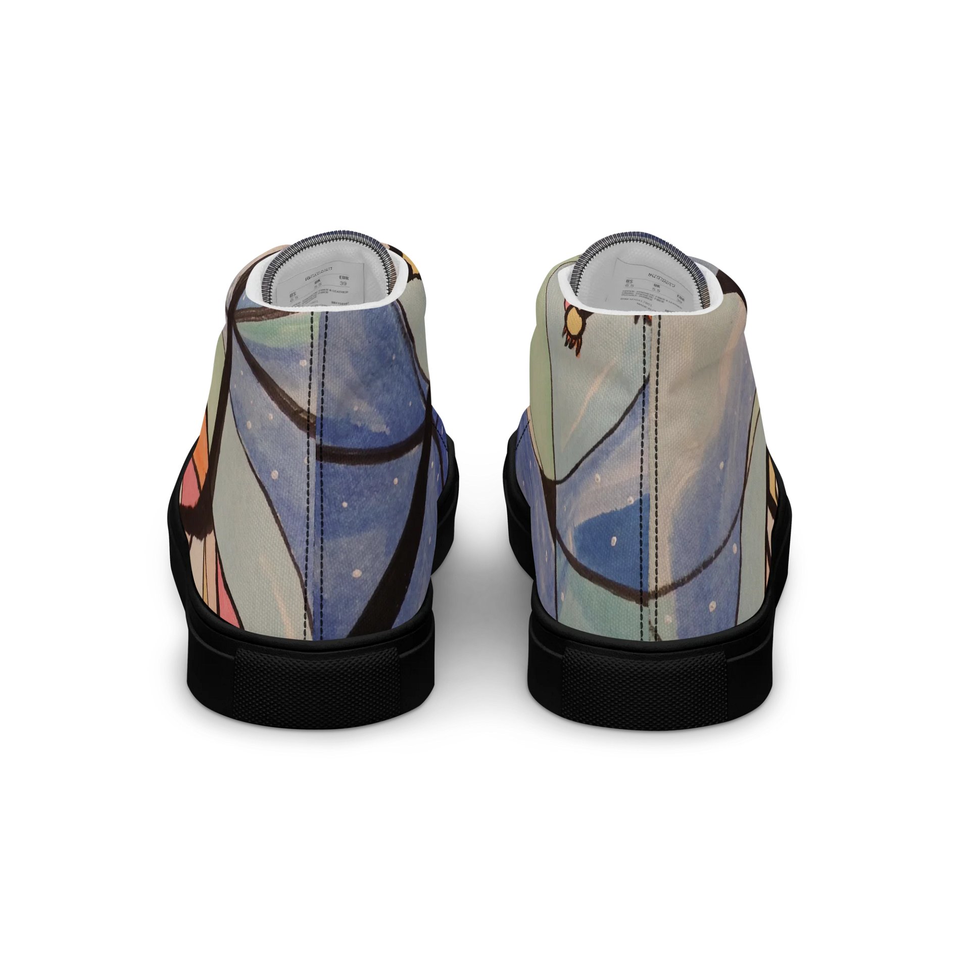 Cubism Painting: The Dream of a Tardigrade Women's High Top Canvas Shoes by Allcolor product image (4)