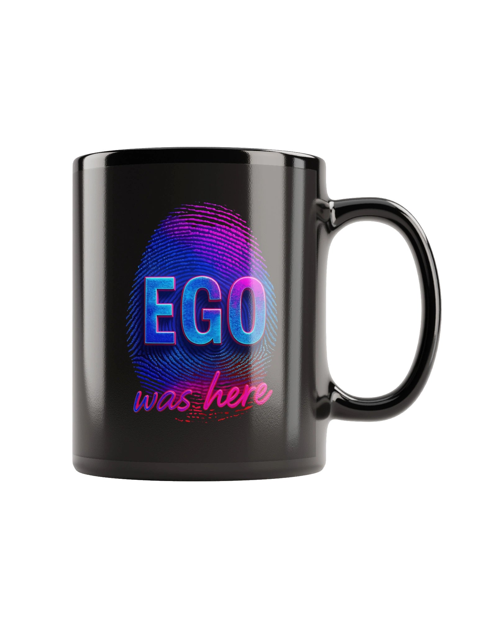 Fingerprint Black Glossy Mug product image (1)