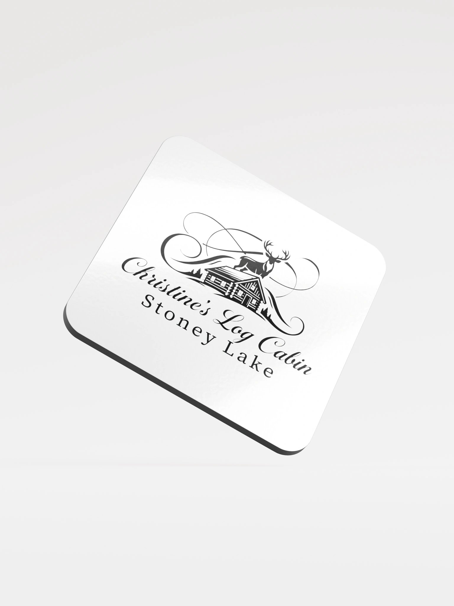 Christine's Log Cabin Rustic Drink Coaster product image (1)
