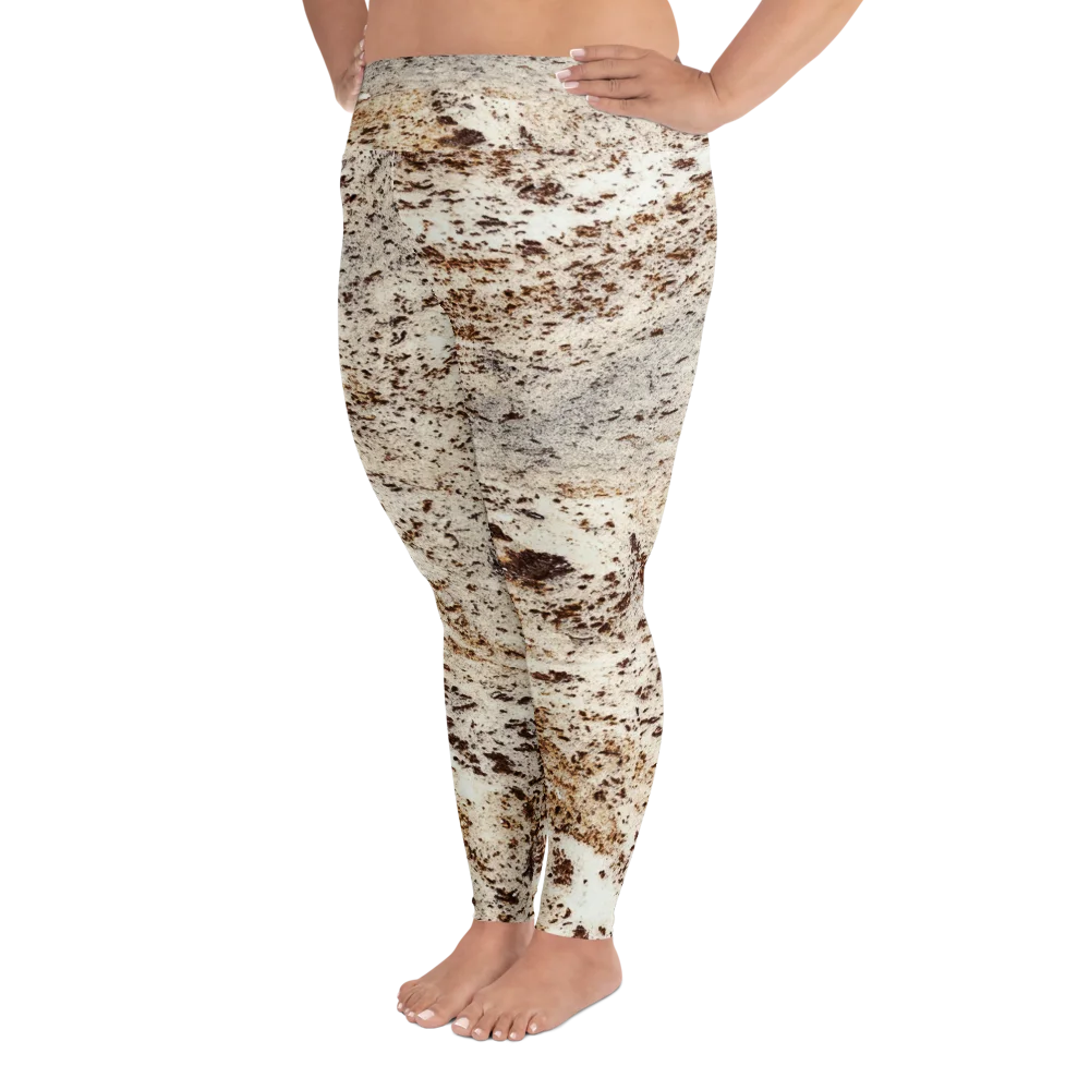 Expresso Swirl Plus Size All-Over Print Dark Roast High-Waisted Leggings product image (3)