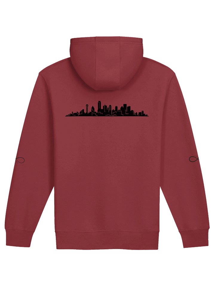 He's Always Watching Skyline Hoodie w Design on Back product image (2)