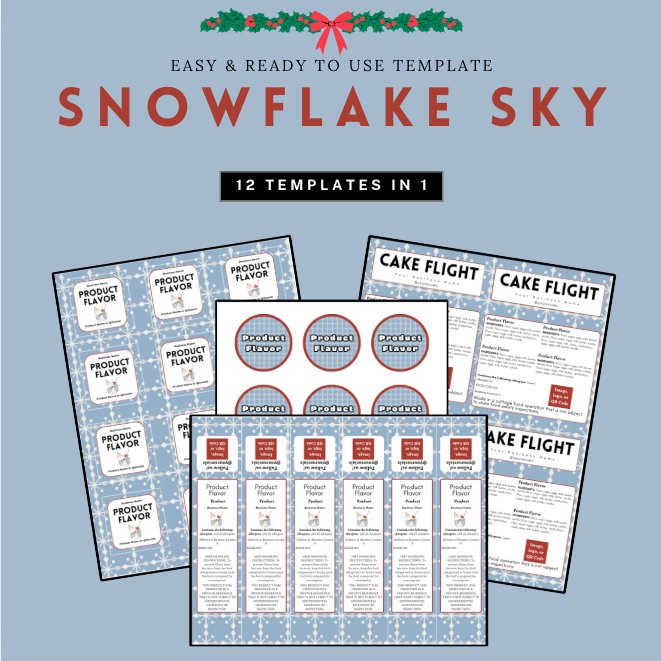 Snowflake Sky Label Templates Bundle product image (1)
