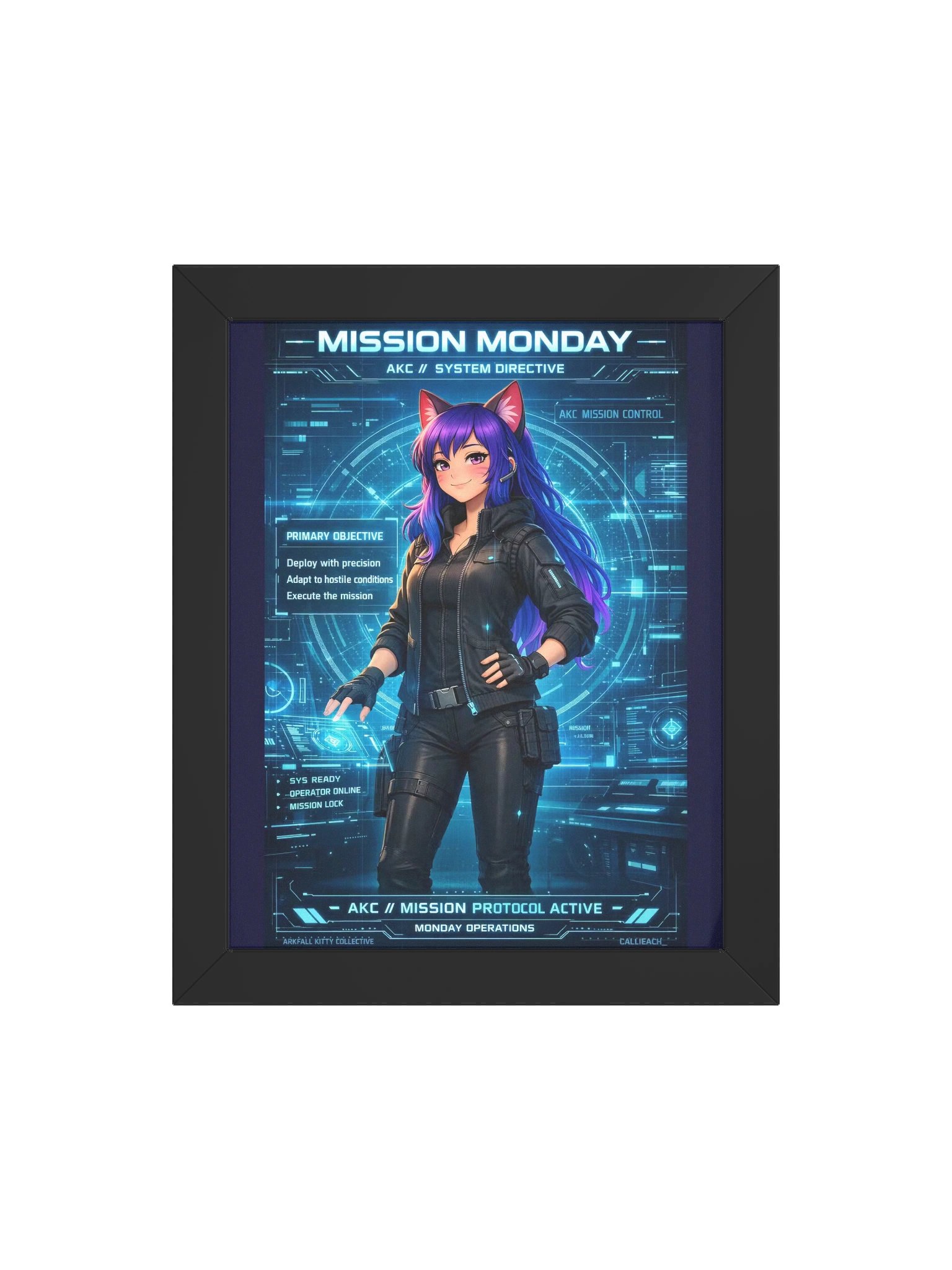 • AKC // Mission Monday Poster | AKC Themed Day Poster Series | Arkfall Kitty Collective Wall Art product image (4)