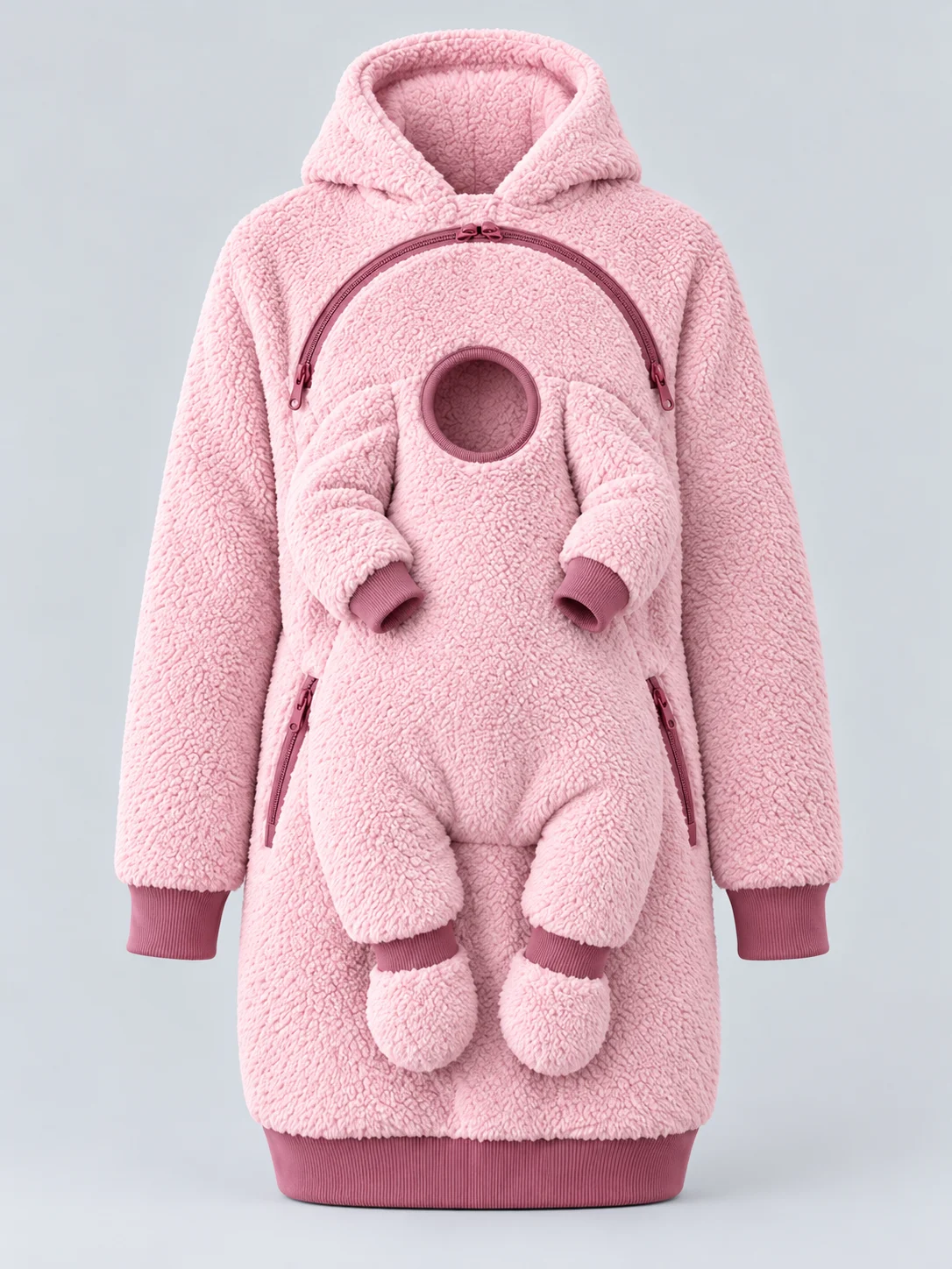 SnugNest™ Sherpa Babywearing Hoodie product image (6)