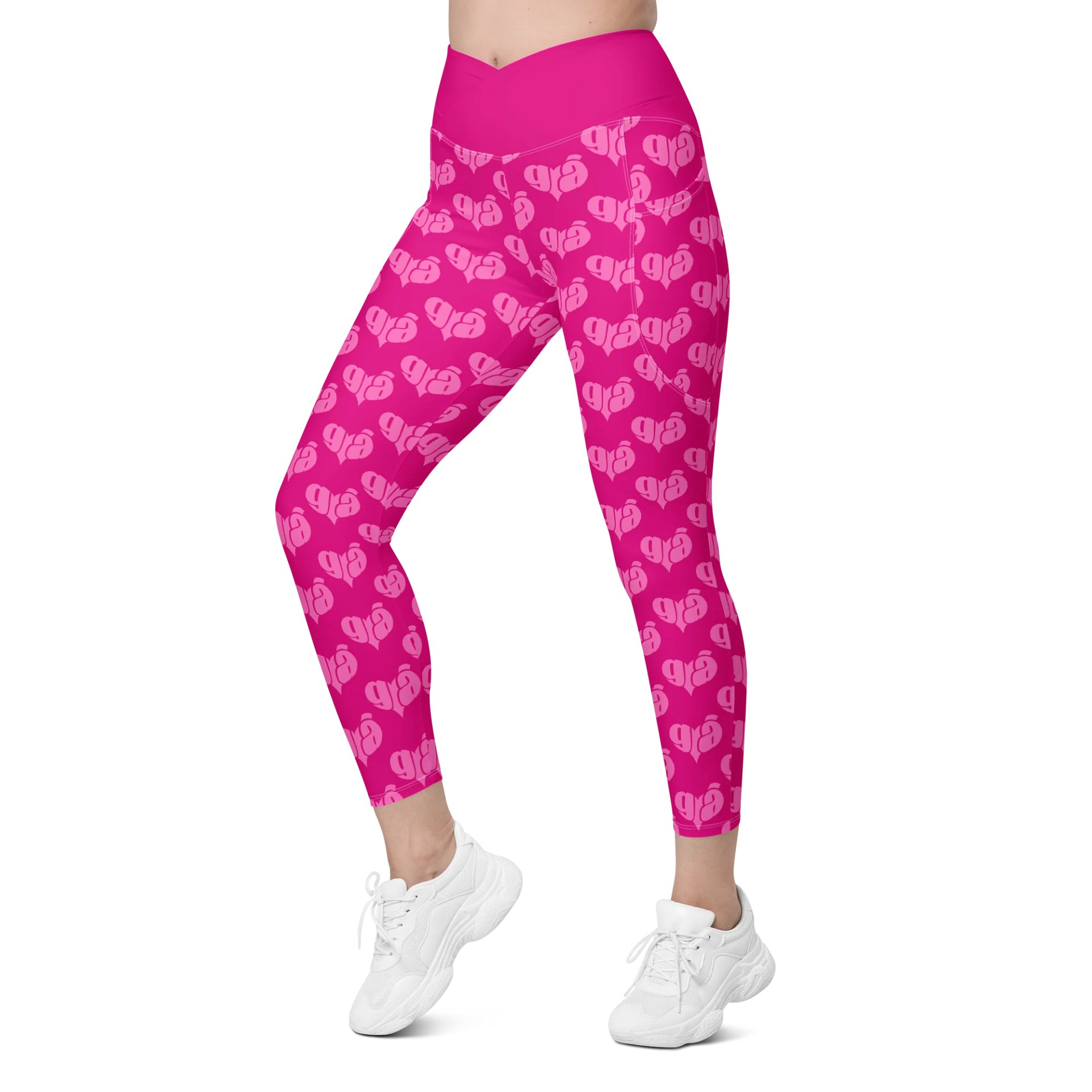 Grá Meaning Love 🩷 Crossover Waist Leggings With Pockets product image (6)