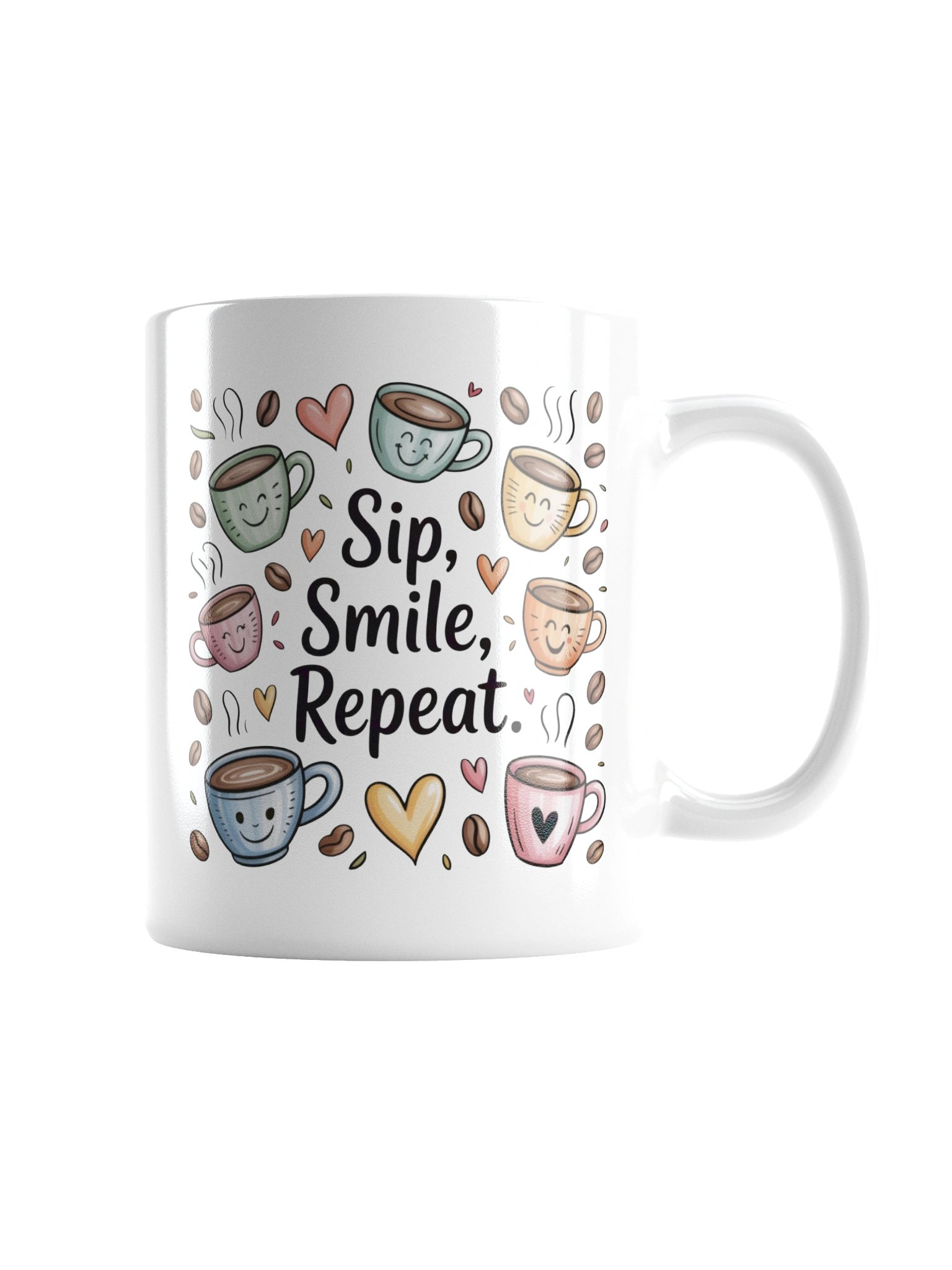 Sip Smile Repeat Coffee Mug – Positive Vibes Only product image (3)