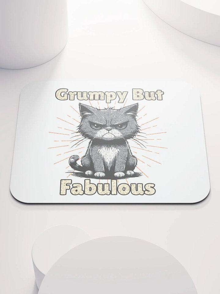 Grumpy But Fabulous Cat Mouse Pad product image (2)