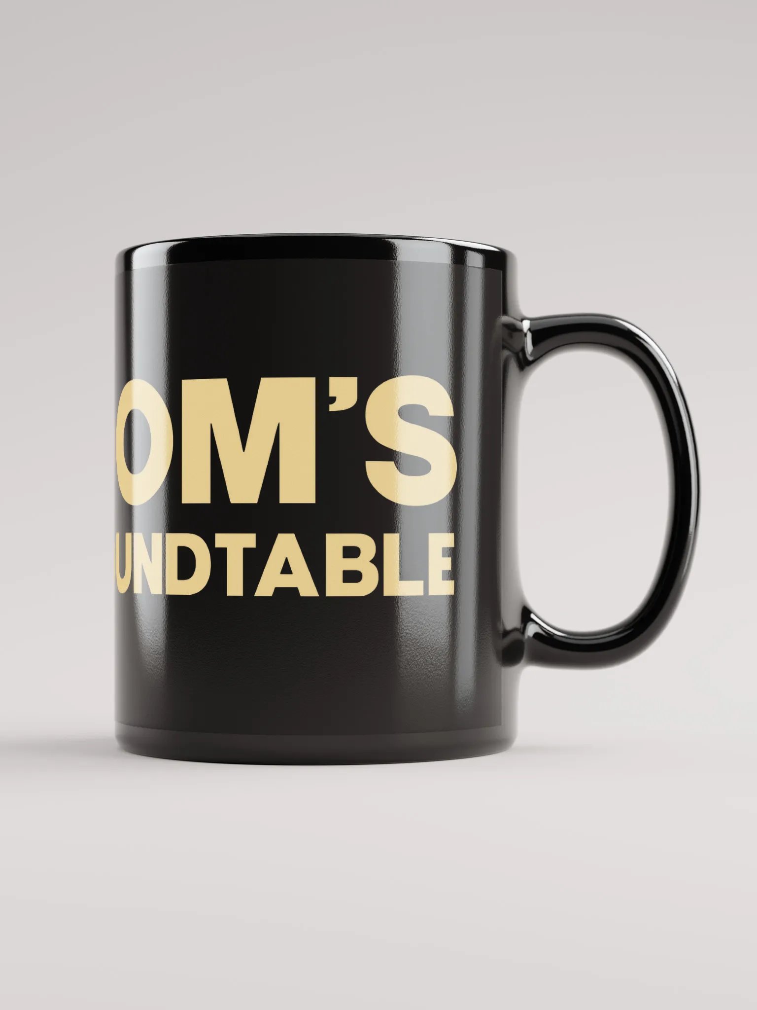 Dom's Roundtable Black Glossy Mug product image (1)