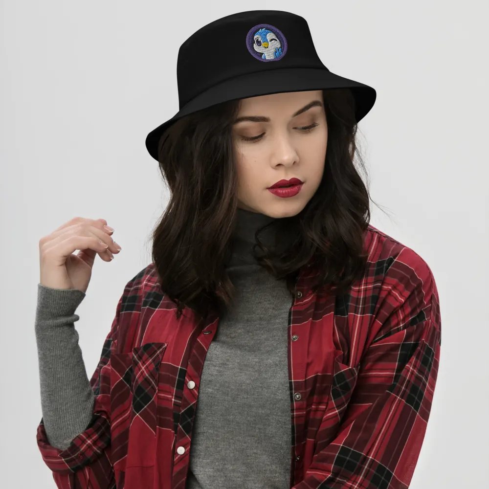 Peace Penguin Embroidered Bucket Hat product image (12)