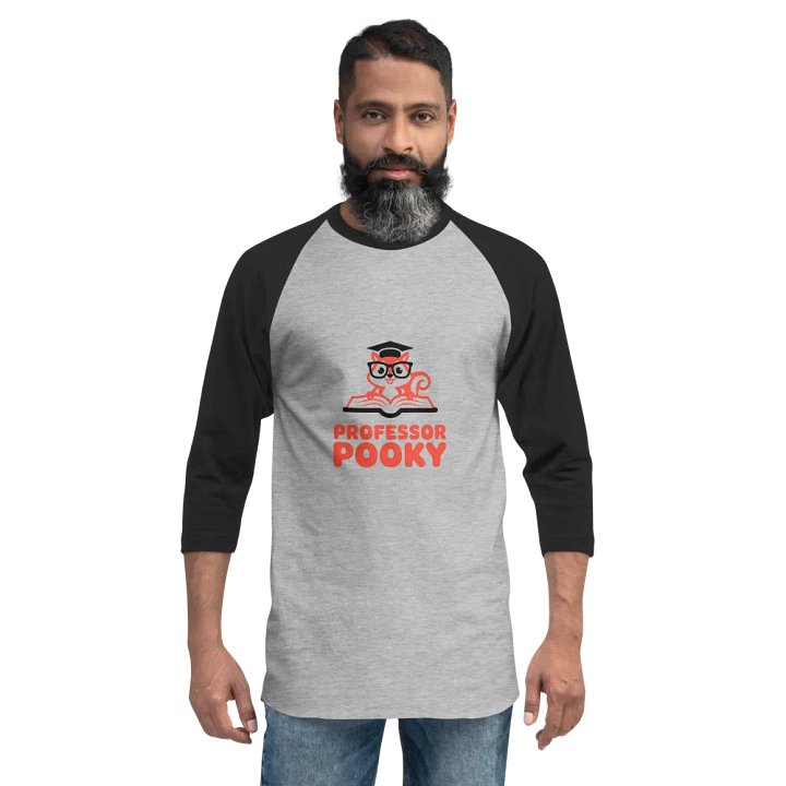 Professor Pooky's Literary Cat Raglan Tee product image (2)
