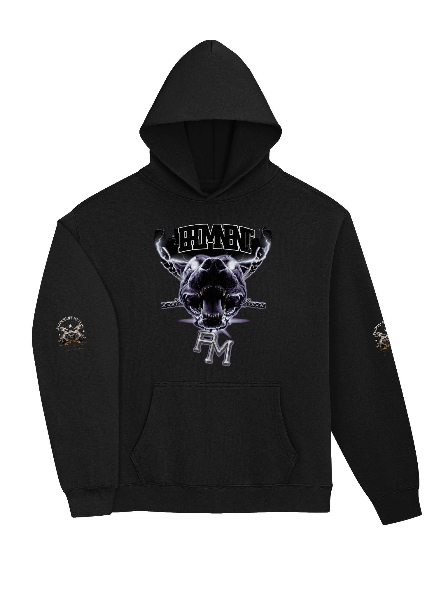 Aggressive Pit Bull Graphic Relaxed Hoodie product image (14)