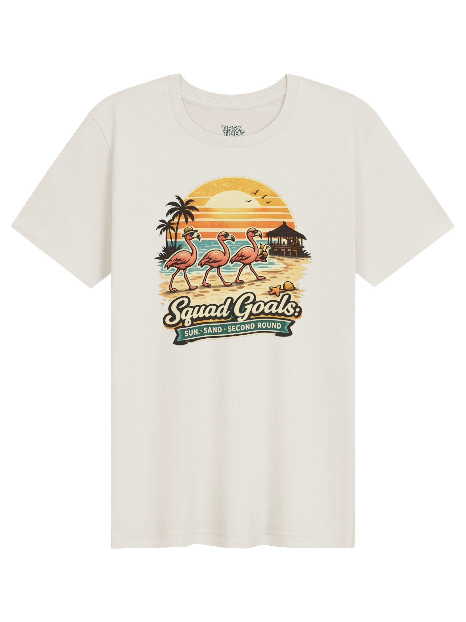Squad Goals Flamingo Beach Tee product image (1)