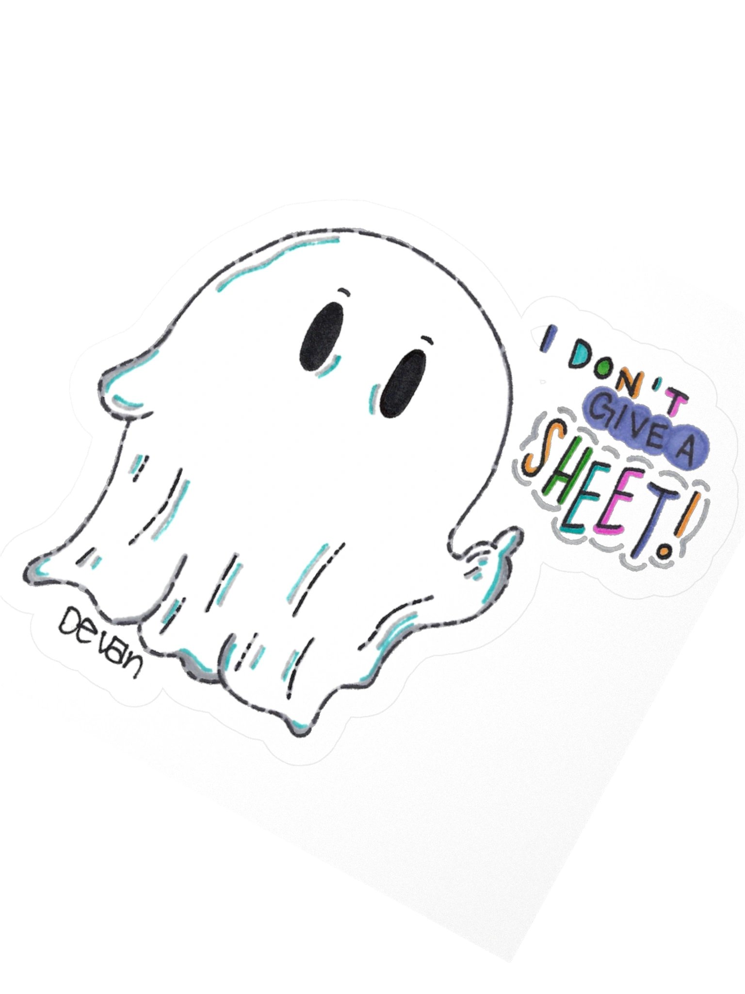 Ghost: Give No Sheets Sticker product image (2)