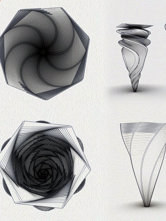 Polygonal Tower Parametric Facade Design Grasshopper Rhino Files Download product image (2)
