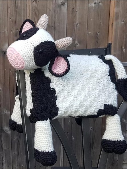 Cow Folding Baby Blanket Crochet Pattern - C2C Graphghan PDF Pattern - Crafting Happiness product image (2)