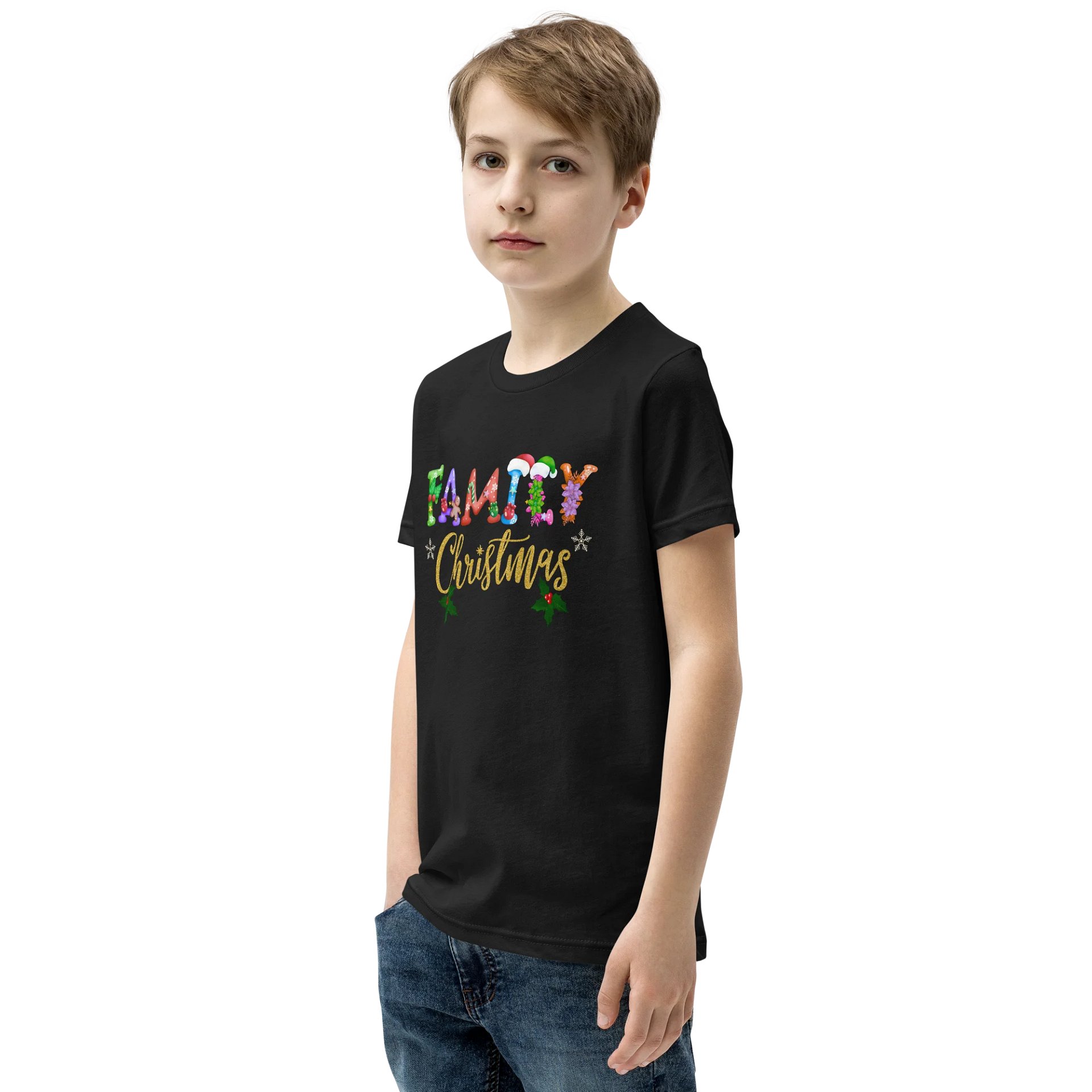 Festive Family Christmas Youth T-Shirt product image (9)