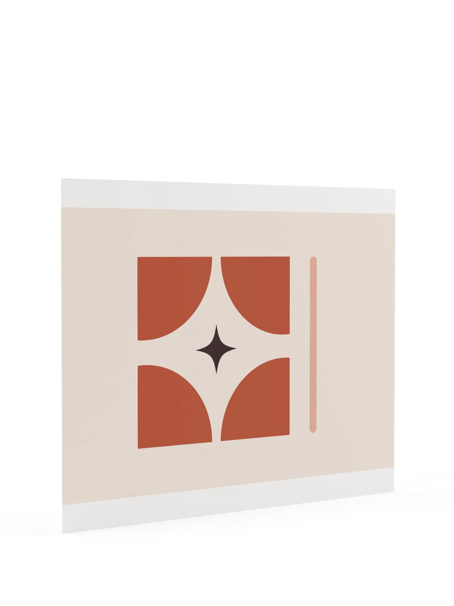Rust Star Geometric Print | Mid Century Bathroom Wall Art product image (9)