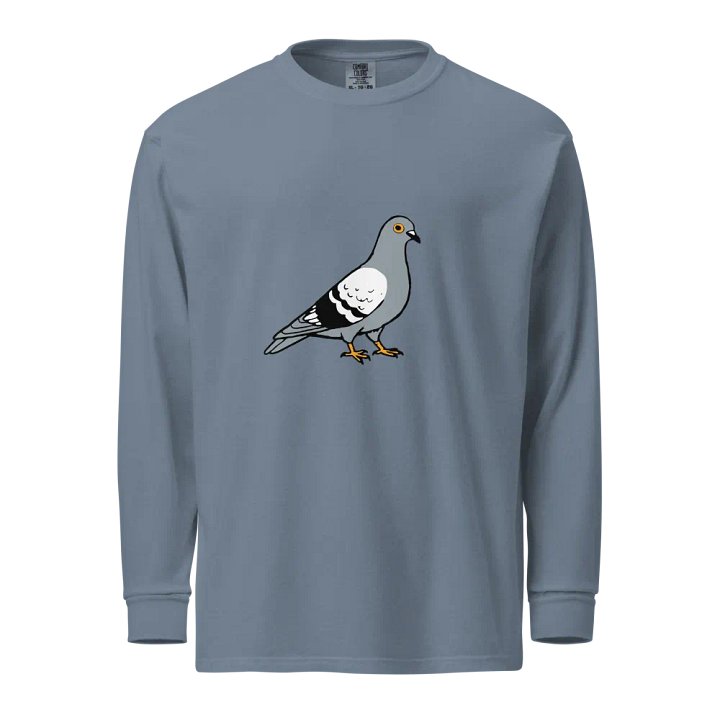 Pigeon Illustration Long Sleeve Shirt product image (5)