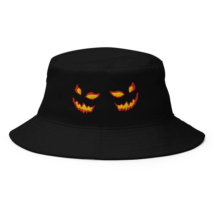 Glowing Jack-O'-Lantern Eyes Embroidered Bucket Hat product image (1)