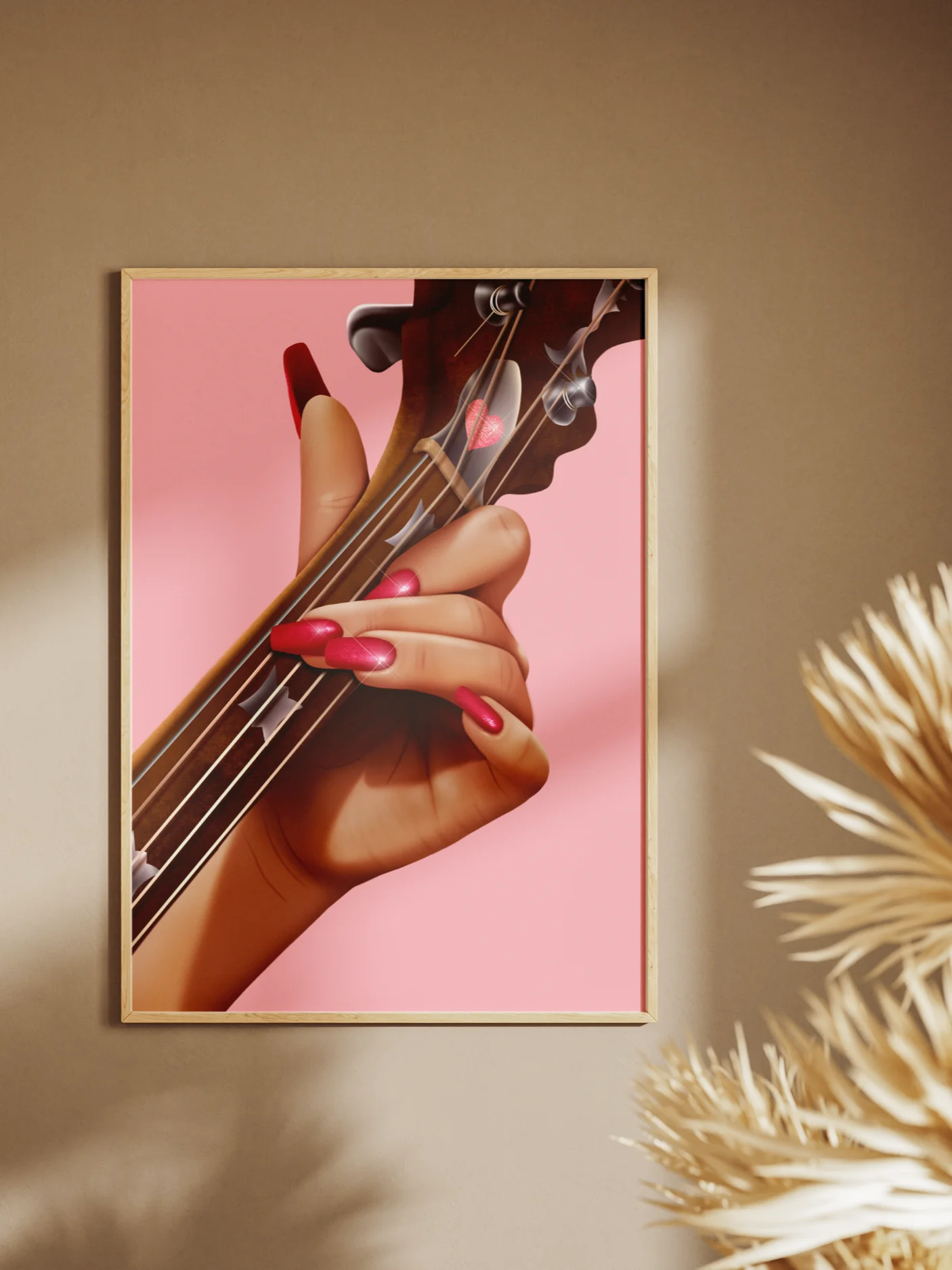 Glittery Strings Print — Borderless product image (1)