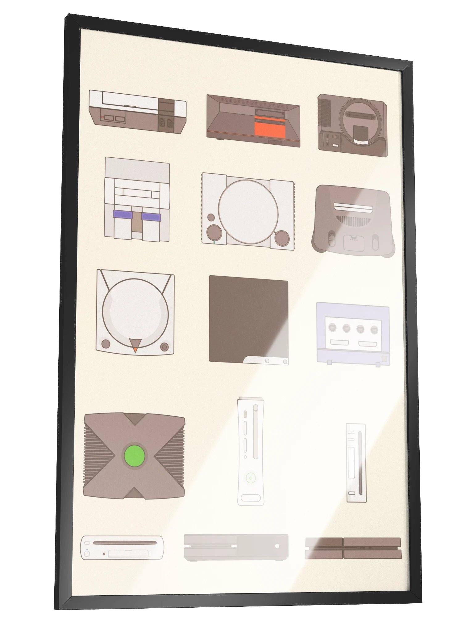Retro Consoles (Beige) [2x3] | Framed product image (2)