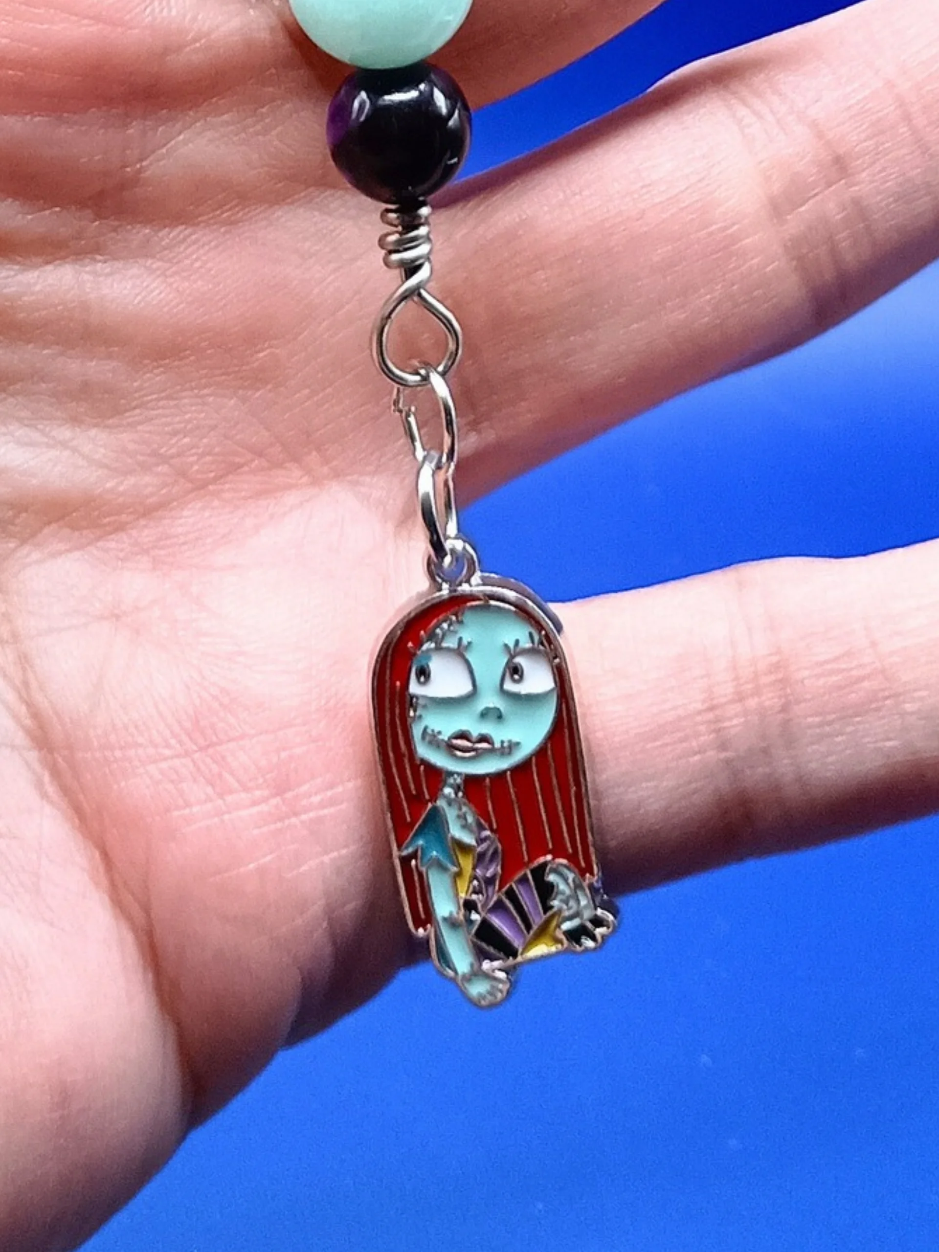 Handmade Bag Charm ft. Sally, Halloween & Christmas, Keychain, Purse Accessory product image (5)