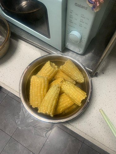 I’m eating corn 🌽 as reward. Very yummy very tasty I like it