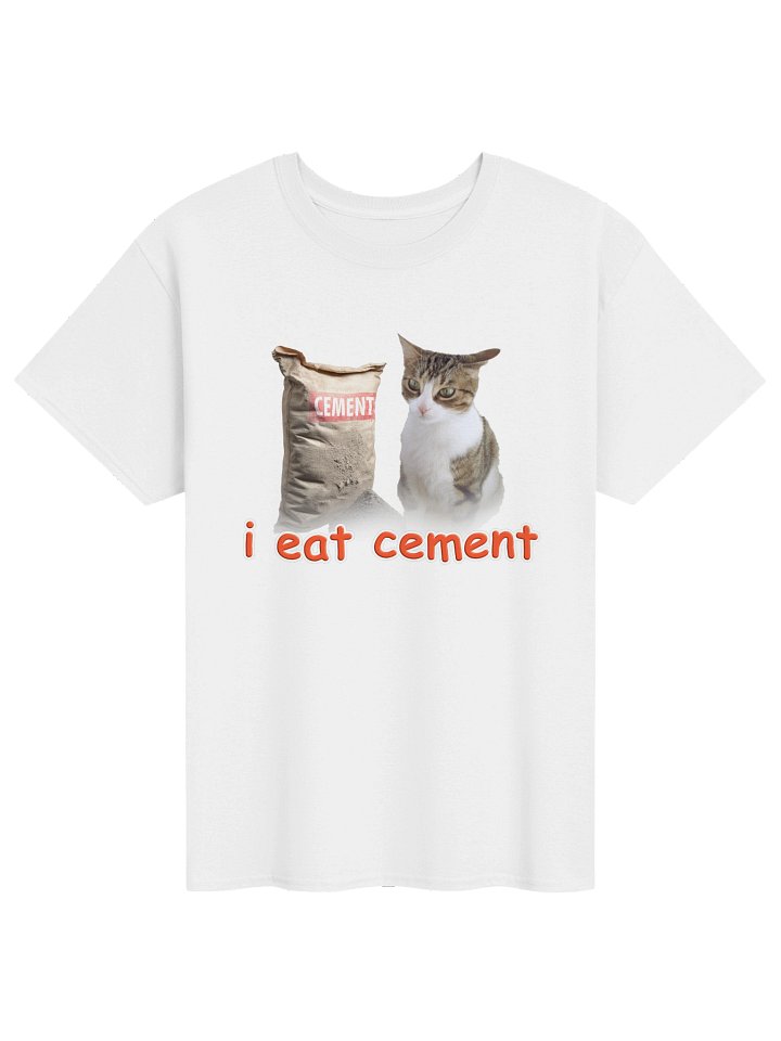 I eat cement cat T-shirt product image (5)