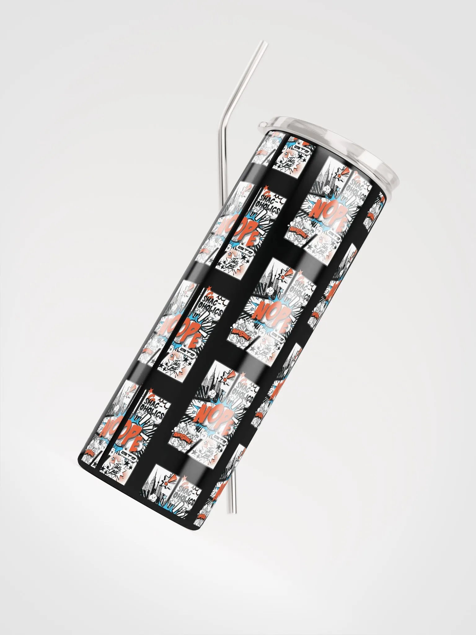 Shac-oholics Comic Blast Tumbler - Orange 