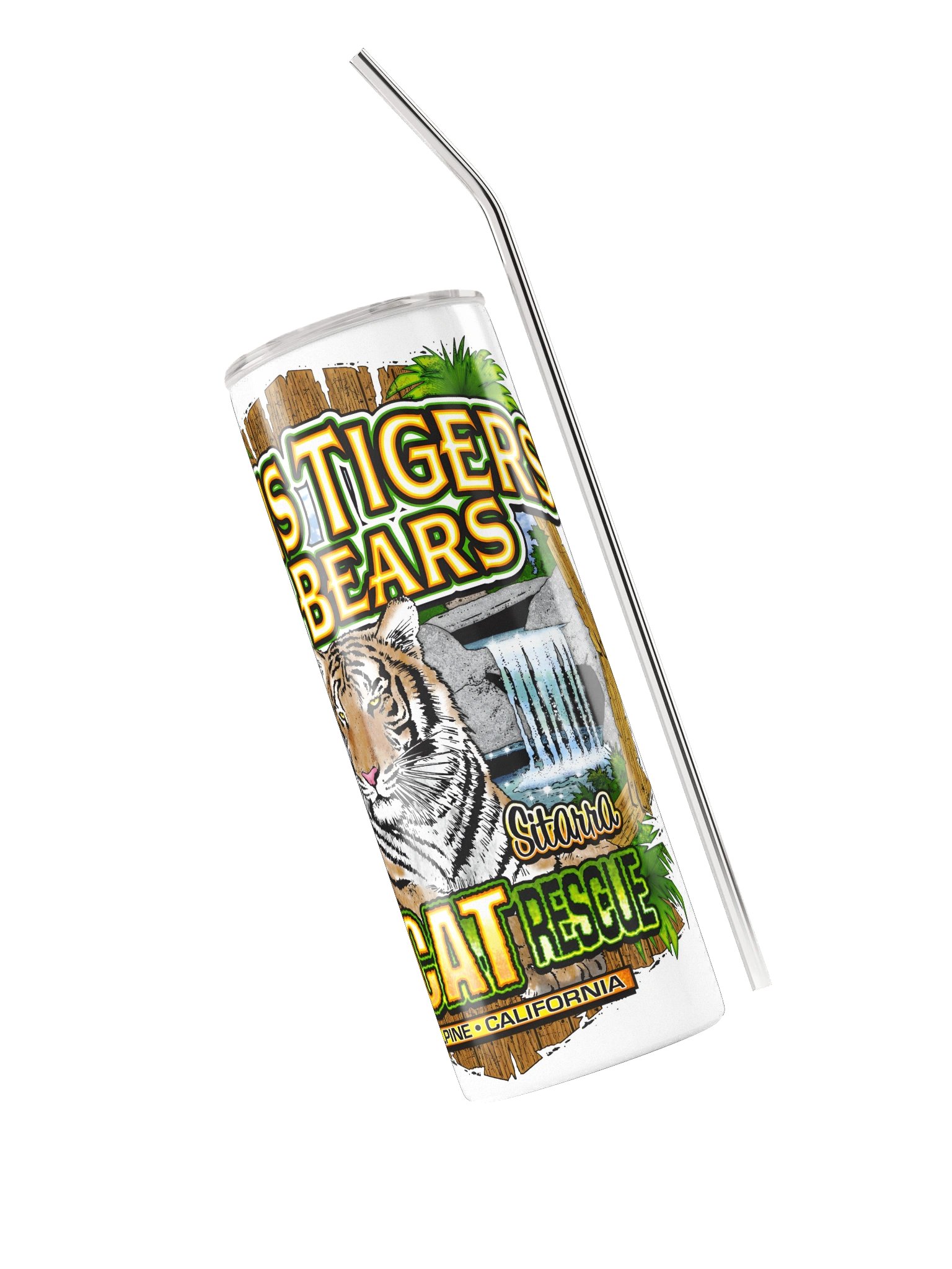 Sitarra the Tiger Steel Tumbler product image (3)