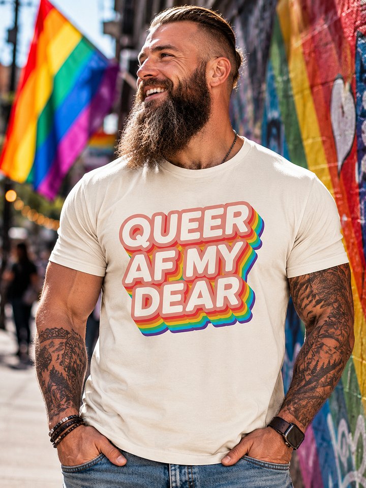 Queer AF My Dear Rainbow Tee product image (1)