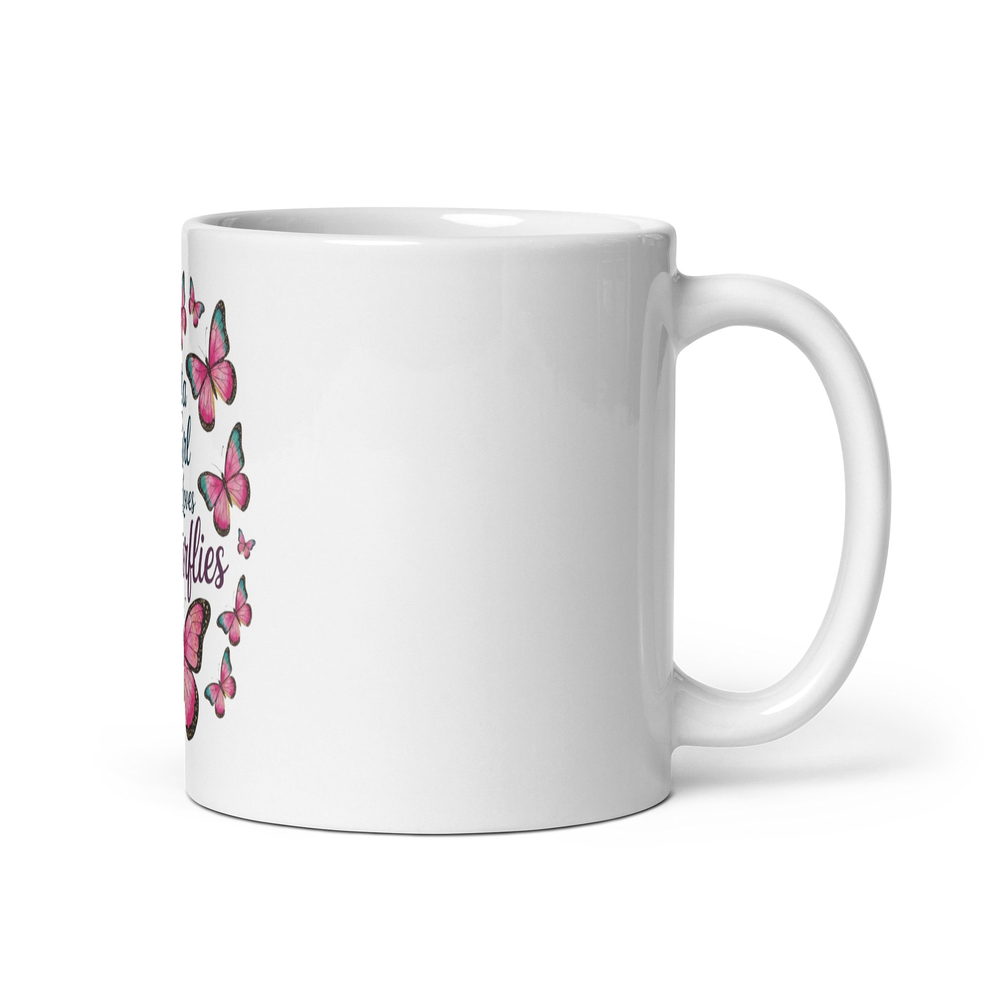 Butterfly Bliss White Glossy Mug product image (2)
