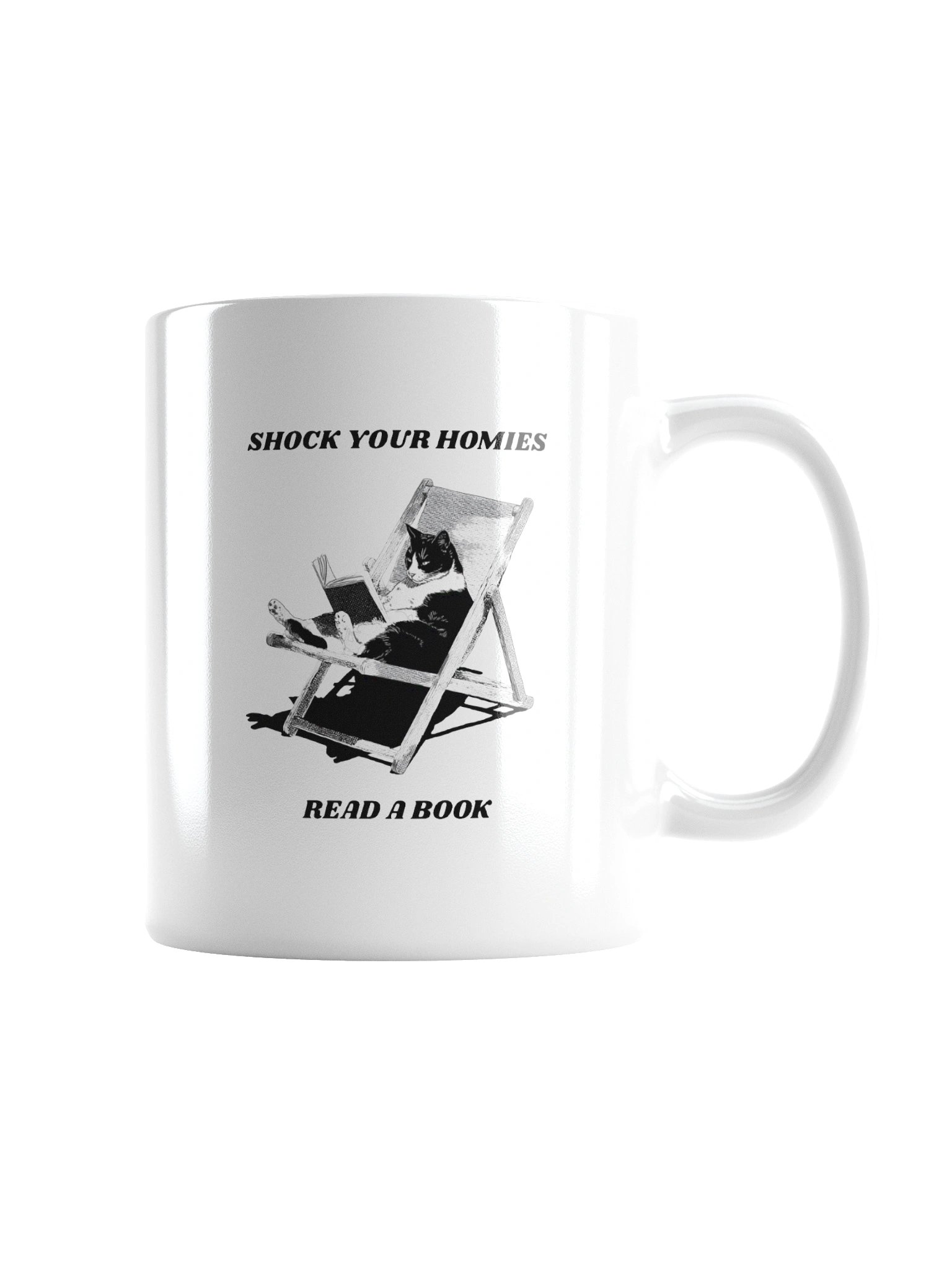 Shock Your Homies Read A Book Mug – Funny Sarcastic Reading Meme Coffee Mug | 11oz Book Lover Gift product image (3)