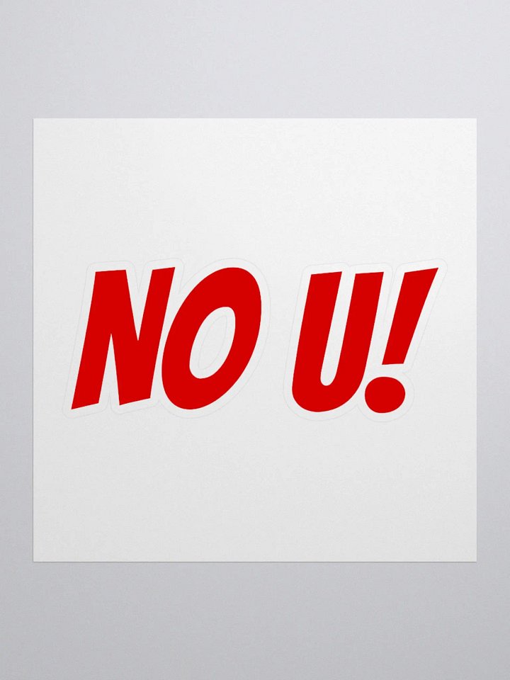 No U Sticker product image (1)