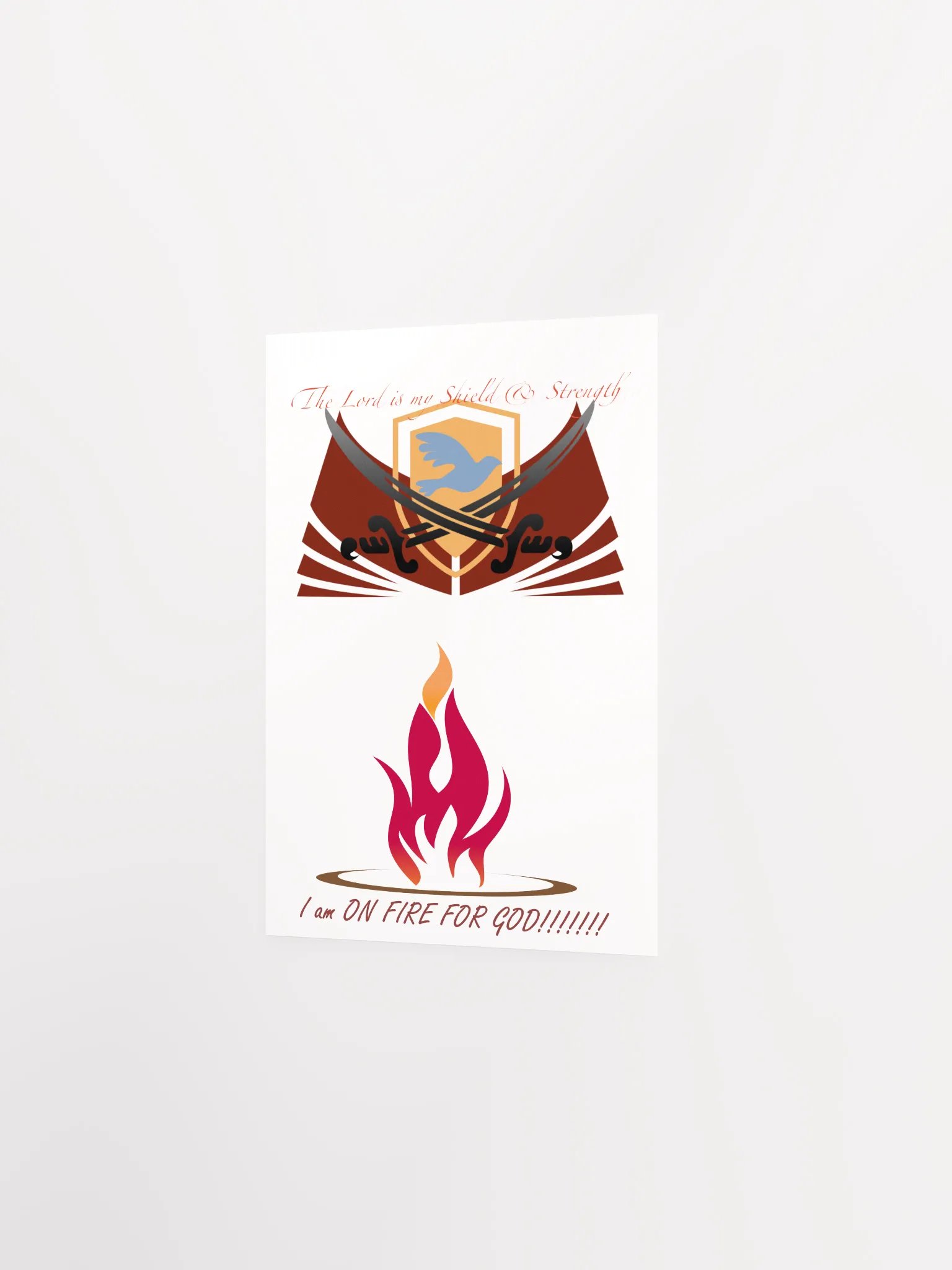 I am fire for God/Shield poster product image (2)