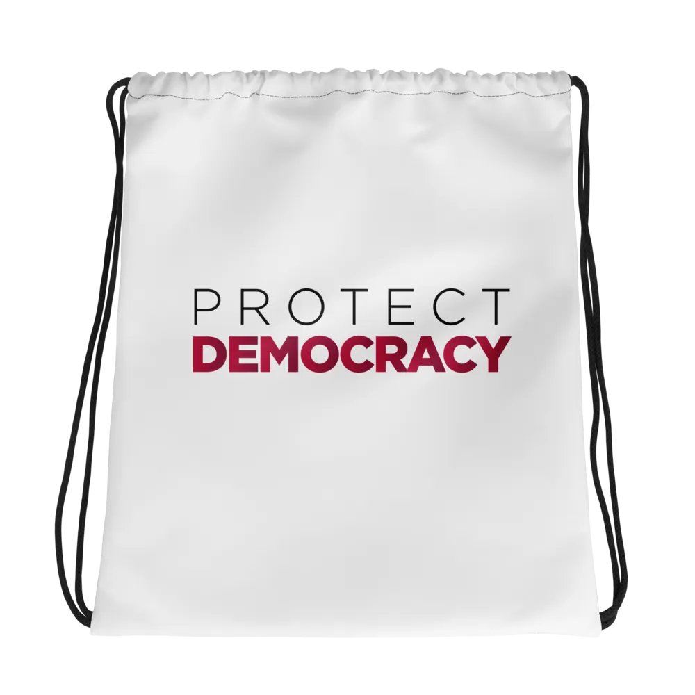 "Protect Democracy" Drawstring Bag product image (1)