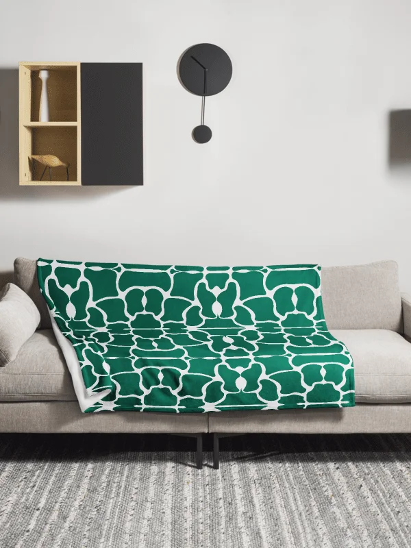 Green Brick Mosaic Throw Blanket product image (7)