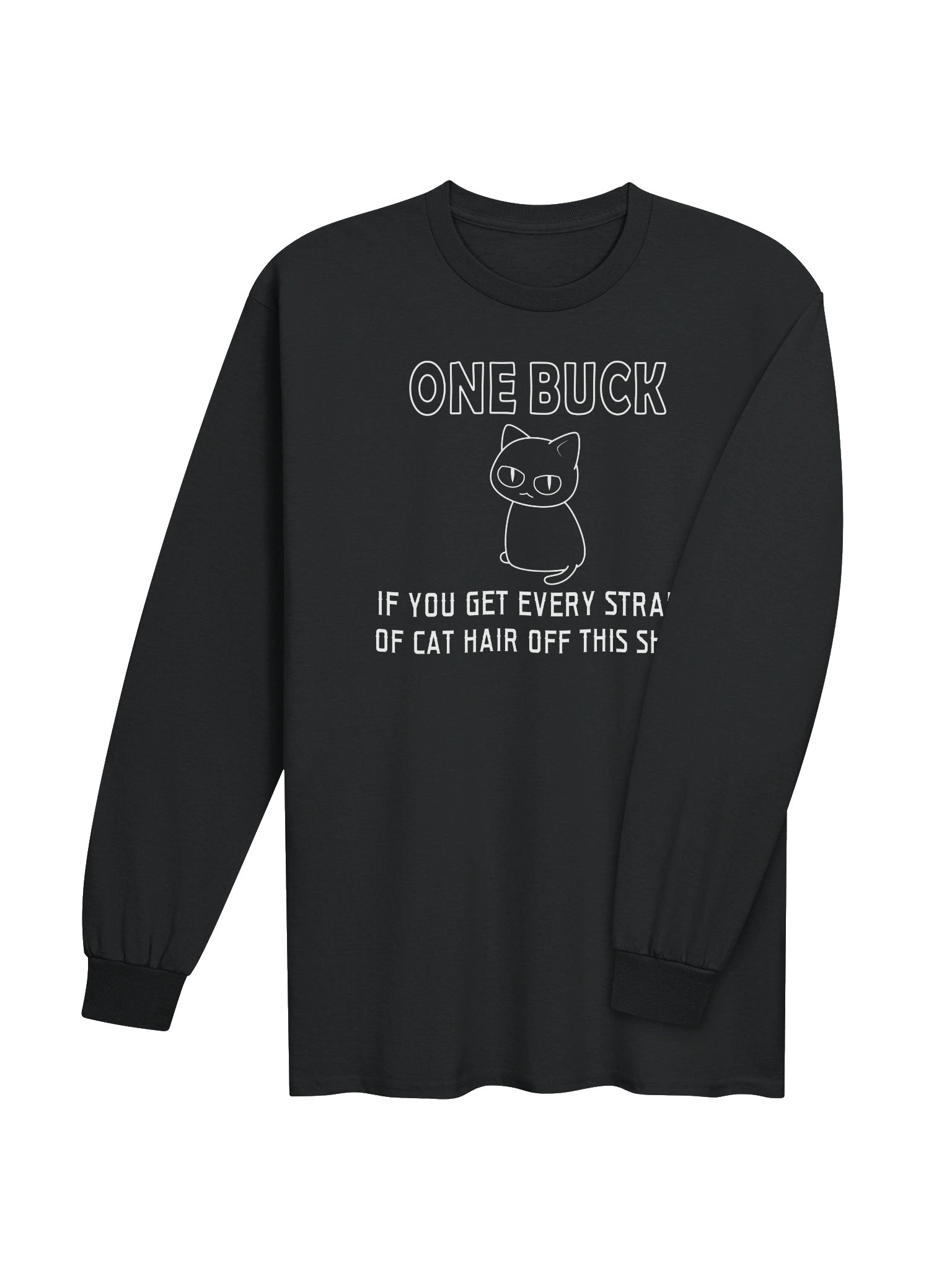 Cat Hair on Shirt - Unisex Adult Long Sleeve T-shirt product image (3)