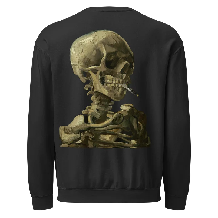 Van Gogh Skull of a Skeleton with Burning Cigarette Graphic Sweatshirt product image (1)
