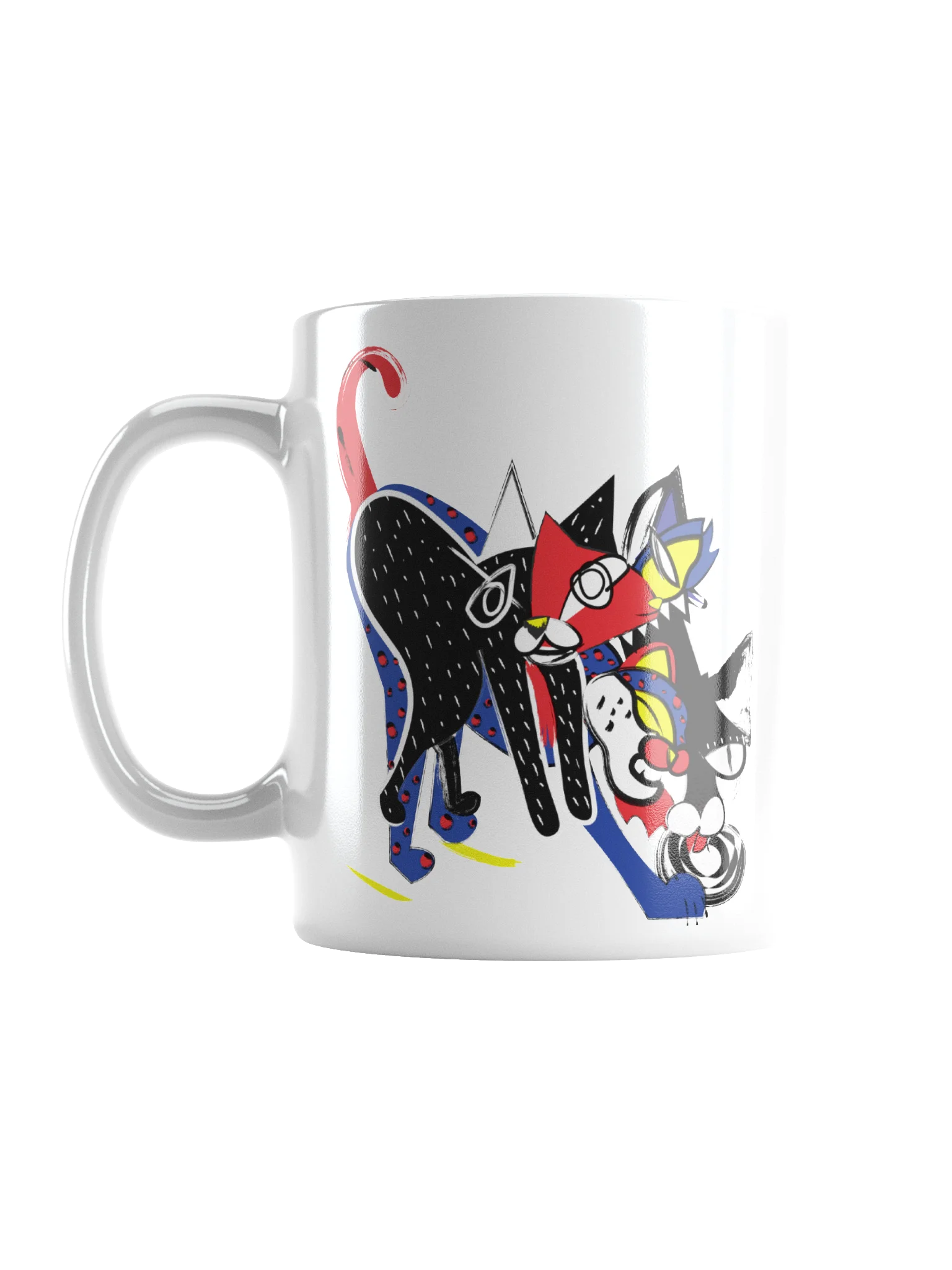 Mug: Kaleido Cat - Primary colors product image (1)
