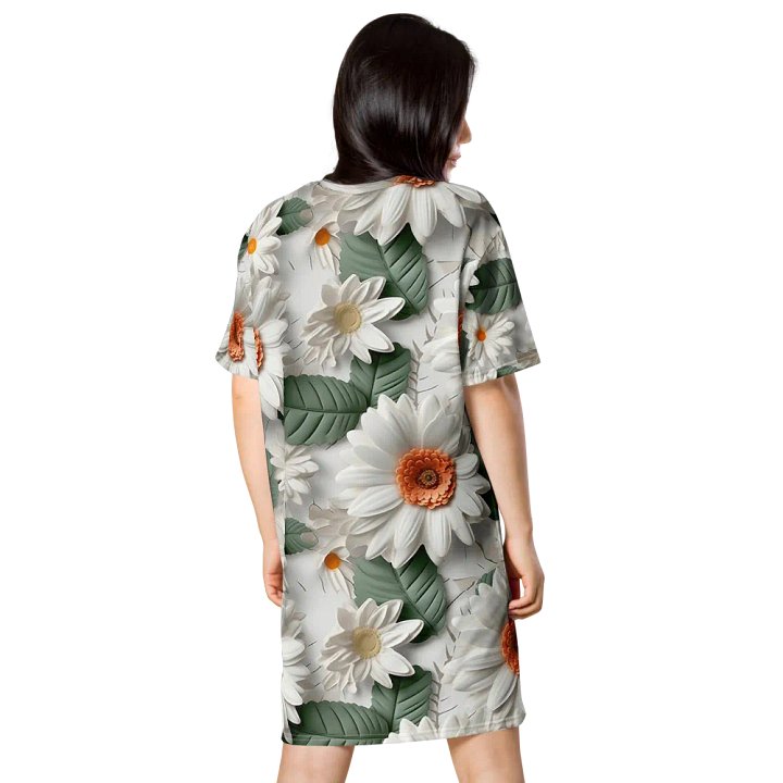 3D-Ditsy-Flowers-Seamless-Patterns T-shirt Dress - V13 product image (2)