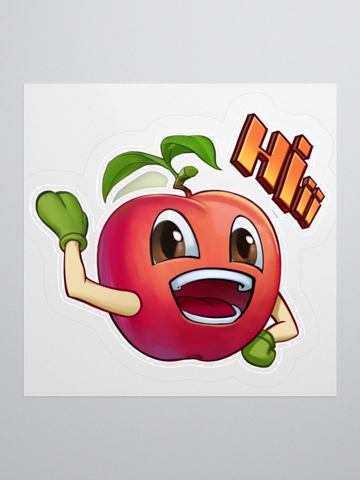 Cheerful Apple Hi! Kiss Cut Stickers product image (3)