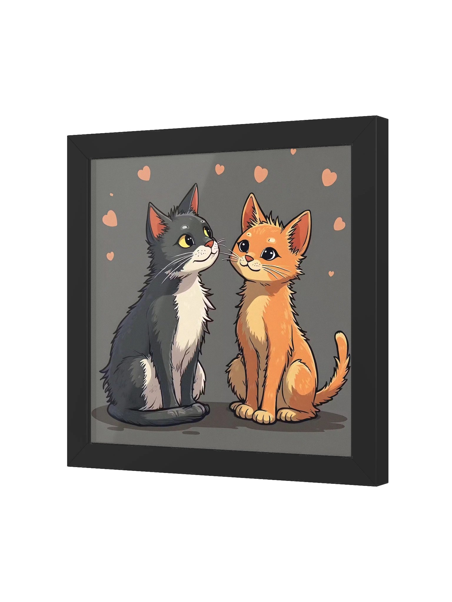 Cat Love Framed Matte Poster – Premium Ayous Wood Frame product image (12)