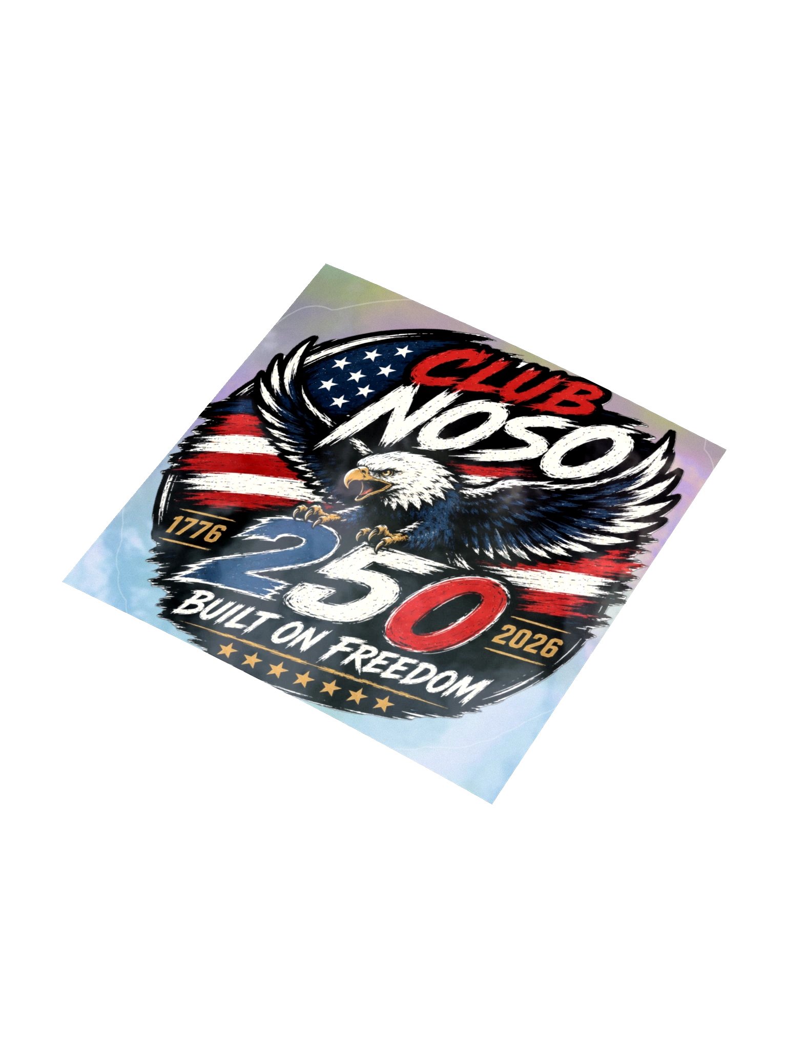 250th fourth of july Holographic sticker product image (7)