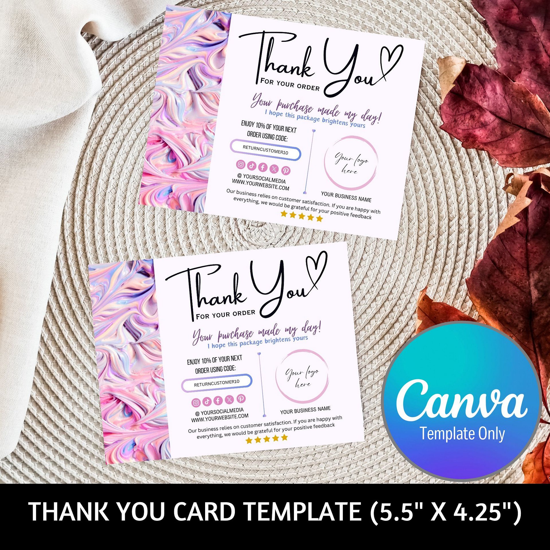 Emily - Thank You Card Template product image (1)