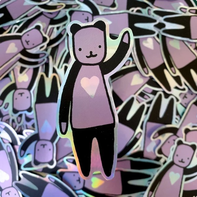 Hello Holo Bear sticker product image (1)
